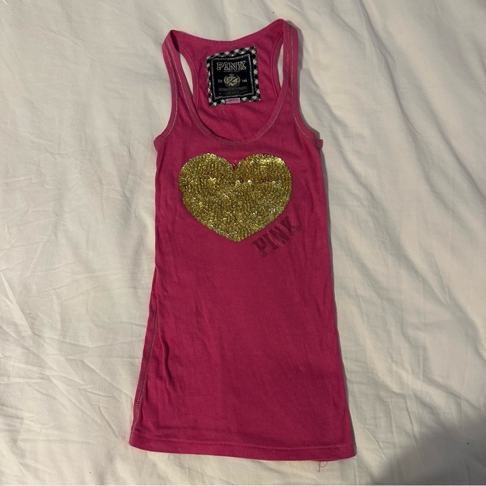 Victoria’s Secret PINK Vintage Y2K Heart Tank top